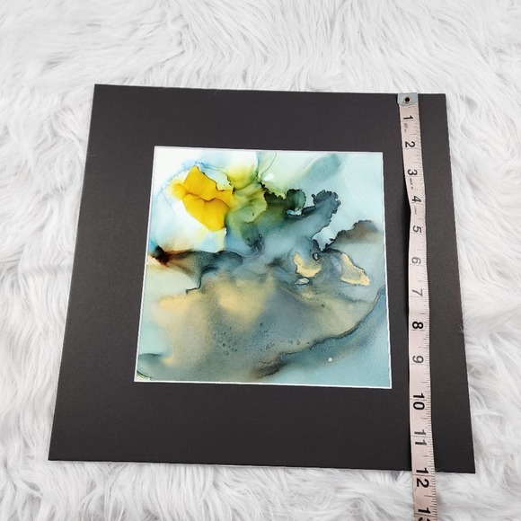 Original Alcohol Ink on Grafix & Matted in Black - Picture 6 of 7